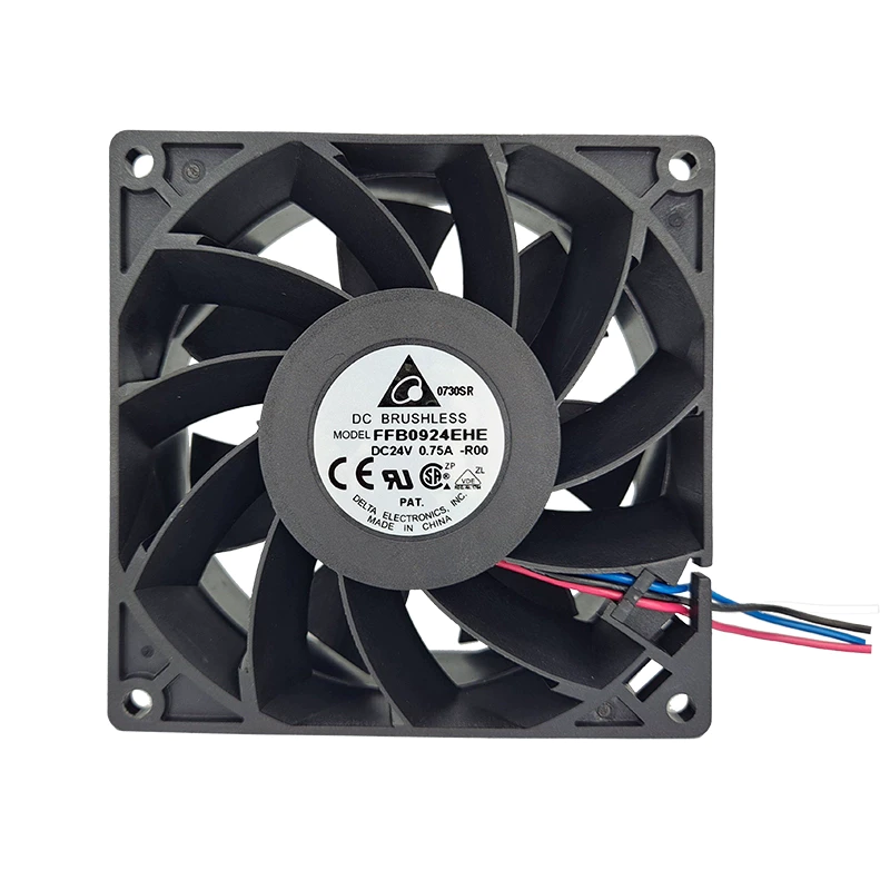 Delta FFB0924EHE-R00 24V 0.75A DC dual ball 3-wire violent fan