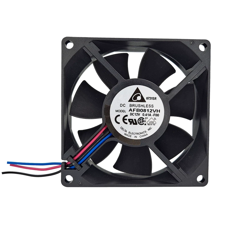 Delta AFB0812VH-F00 8025 DC12V 0.41A three-wire fan