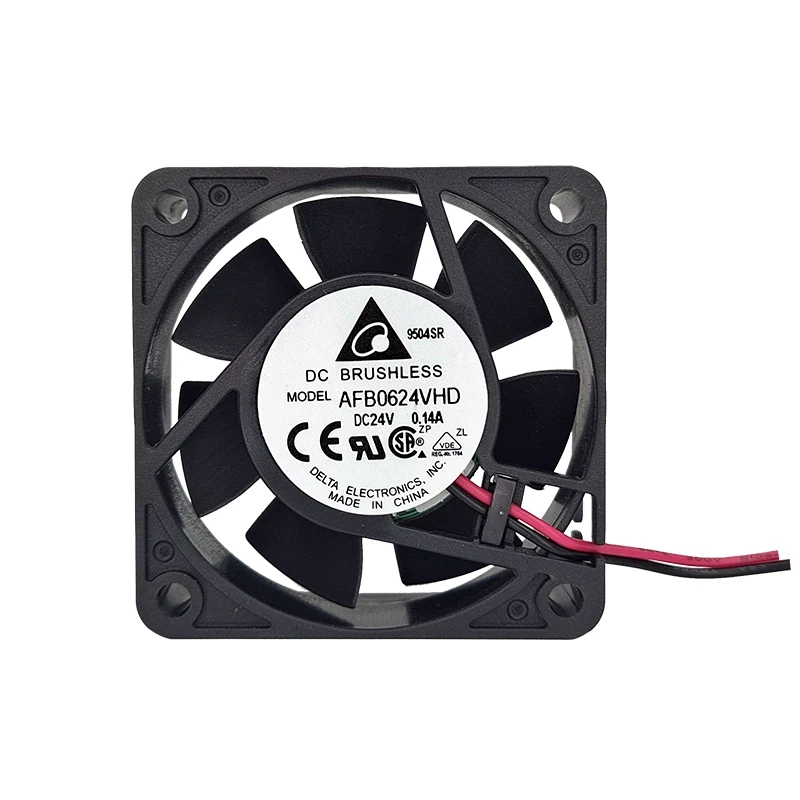 Delta AFB0624VHD 24V 0.14A two-wire cooling DC fan 6020