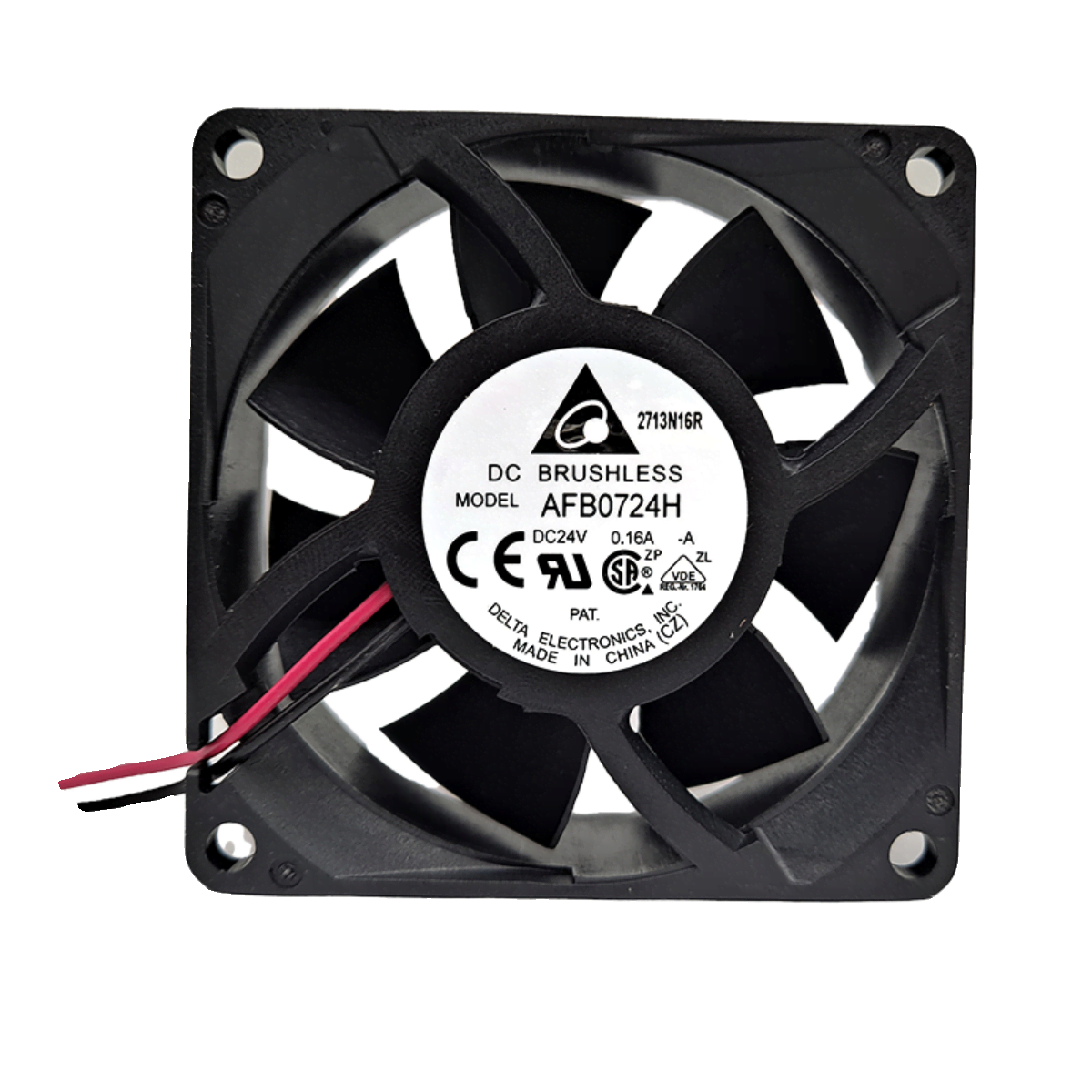 AFB0724H-A Delta 0.16A 3900rpm 24V 7025 2-wire DC fan