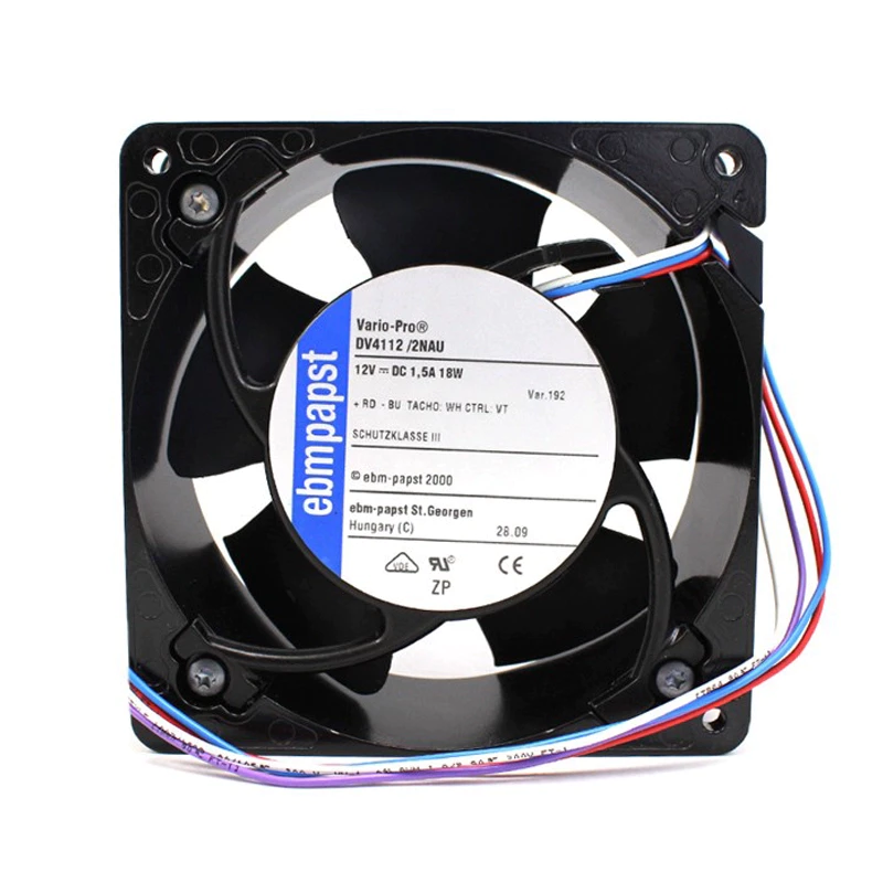 DV4112/2NAU ebmpapst 12V 18W IP68 waterproof fan